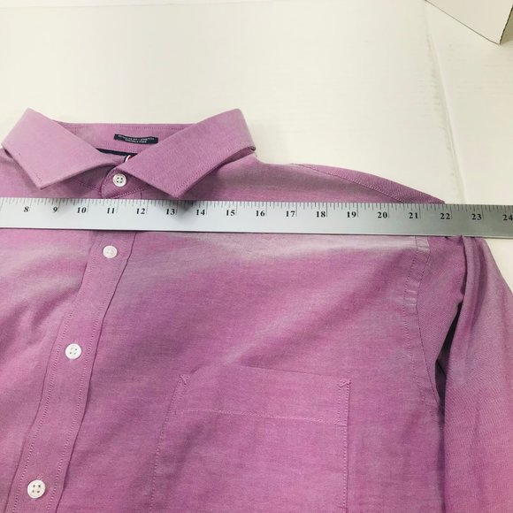 Tommy Hilfiger Men's Sz 18 18.5 34/35 2XL Long Sleeve Button Down Shirt Preowned - Picture 7 of 15